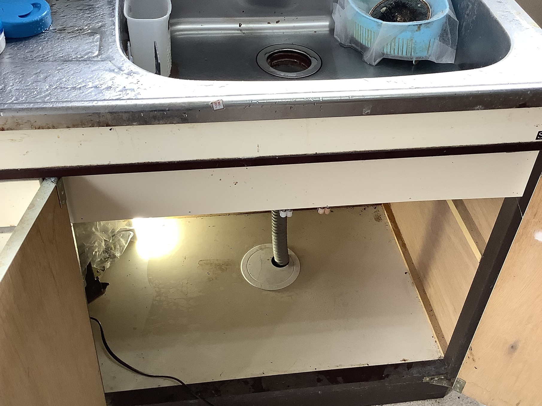 キッチン排水詰まり対応