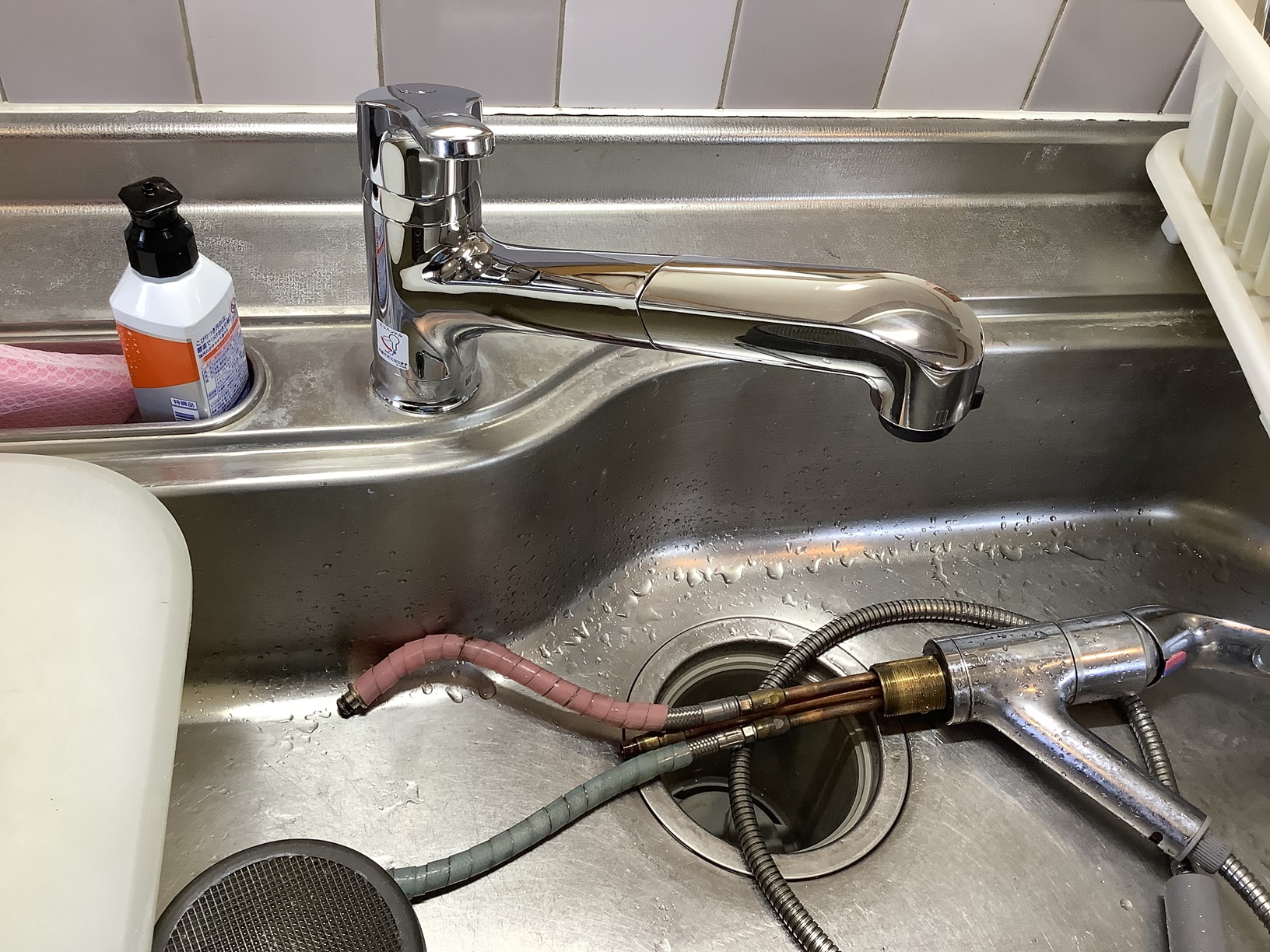 キッチン混合栓交換