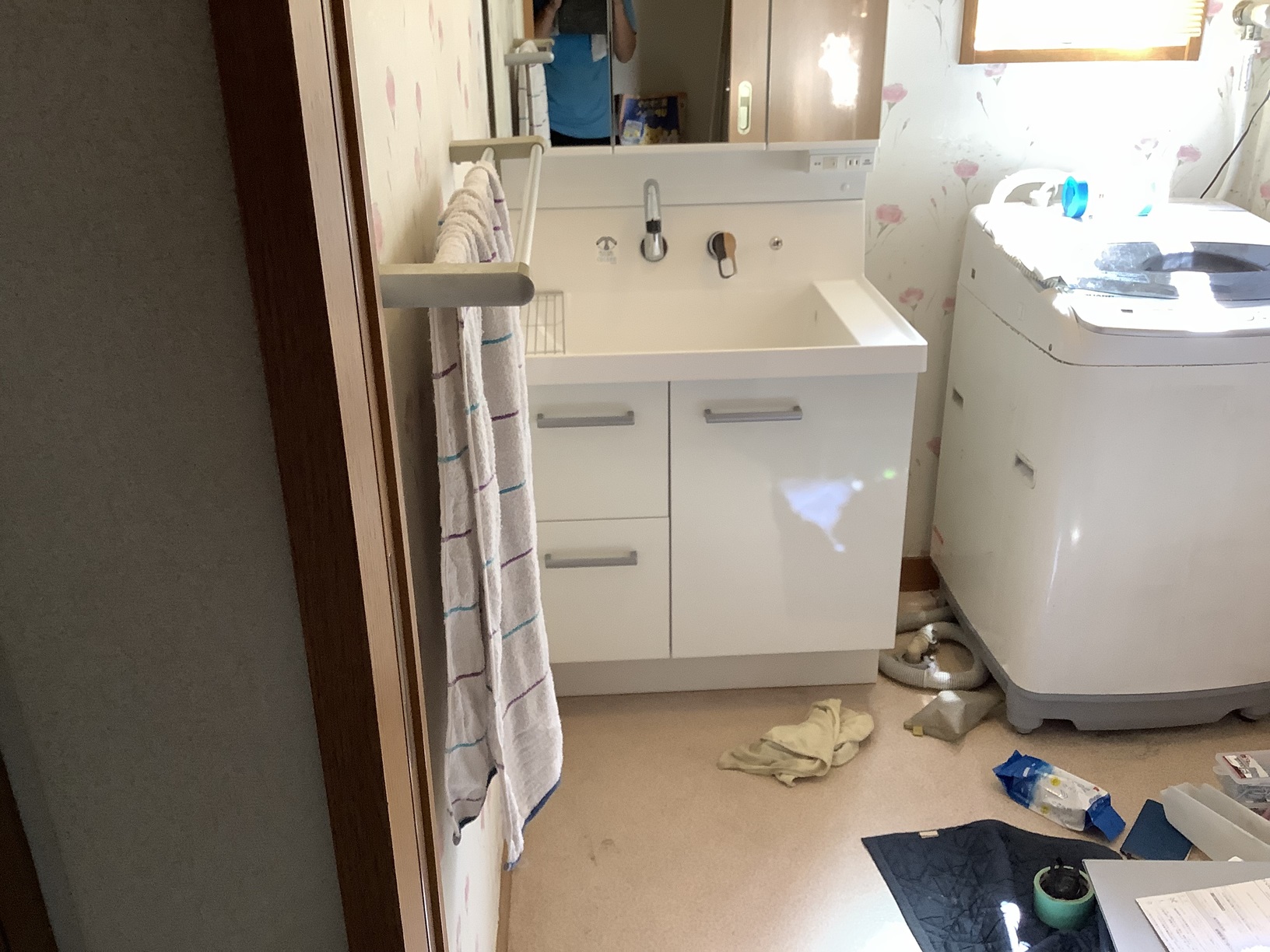 洗面化粧台交換