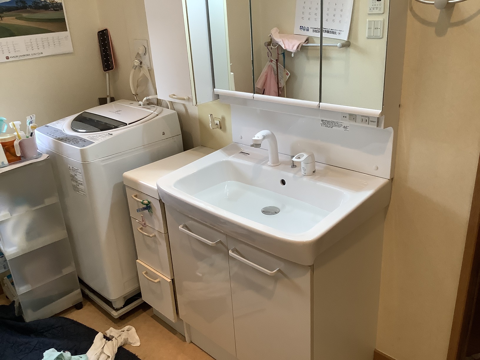 洗面化粧台交換