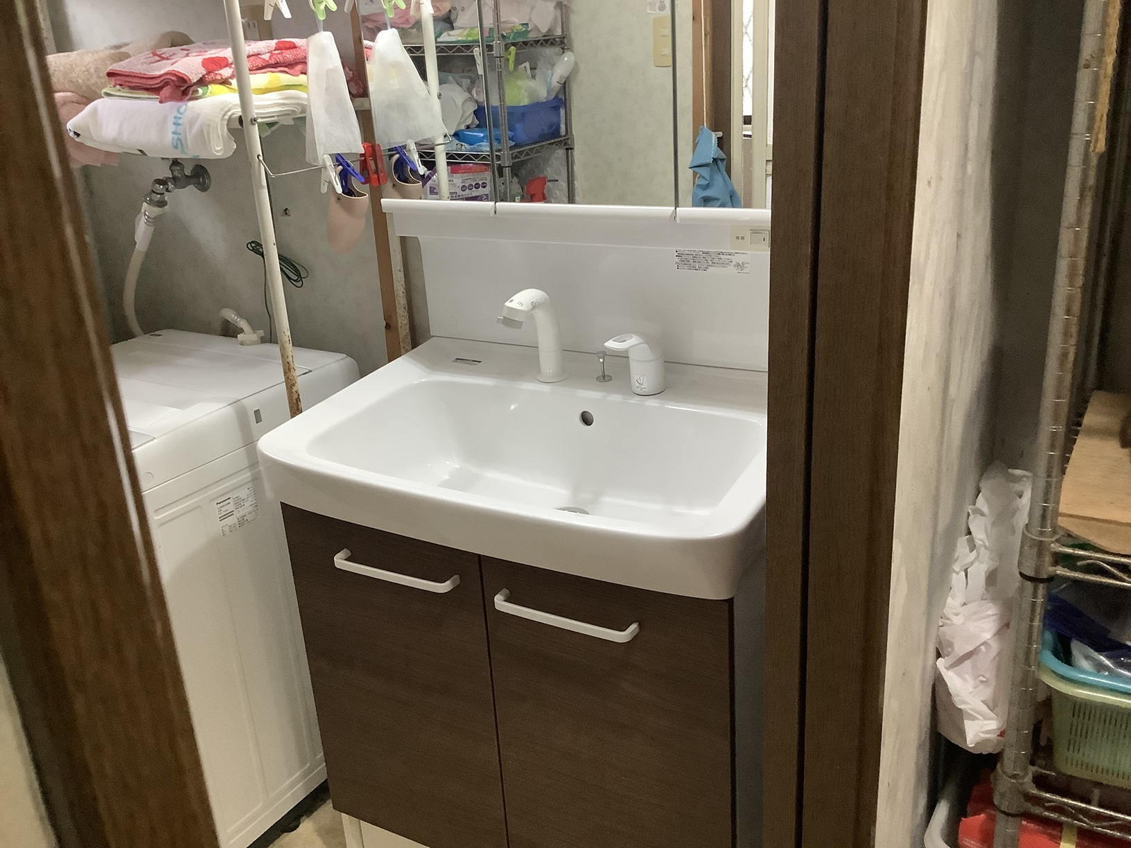 洗面化粧台交換