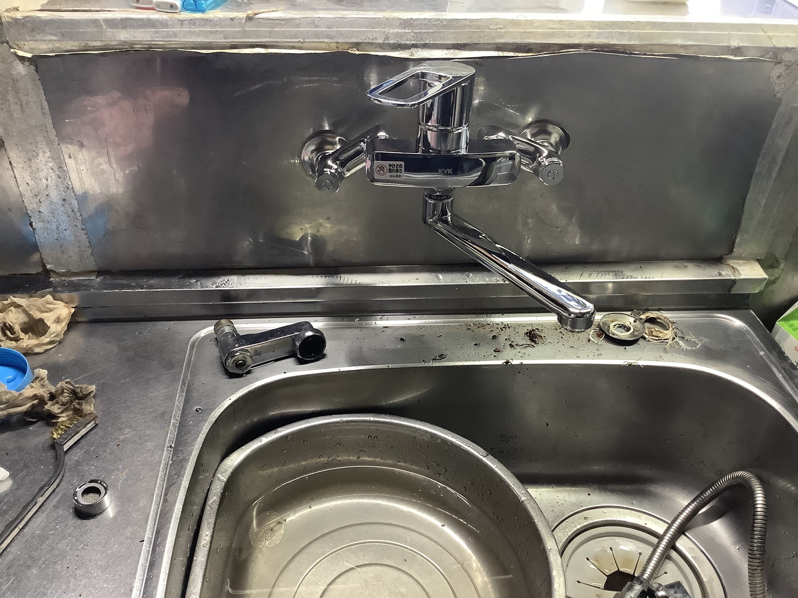 キッチン混合栓交換